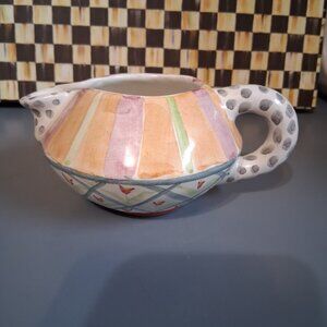 MacKenzie-Childs Vintage-1994 Wallcourt Imrie Butterfly Pattern Creamer